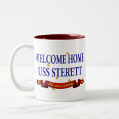 Welkom Home USS Sterett Tweekleurige Koffiemok (Links)