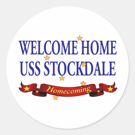 Welkom Home USS Stockdale Ronde Sticker (Voorkant)