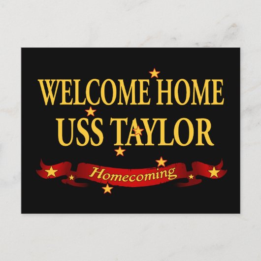 Welkom Home USS Taylor Briefkaart (Voorkant)