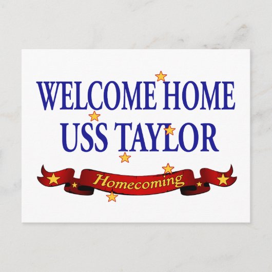 Welkom Home USS Taylor Briefkaart (Voorkant)