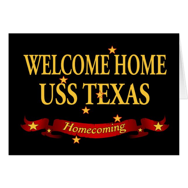 Welkom Home USS Texas (Voorkant Horizontaal)
