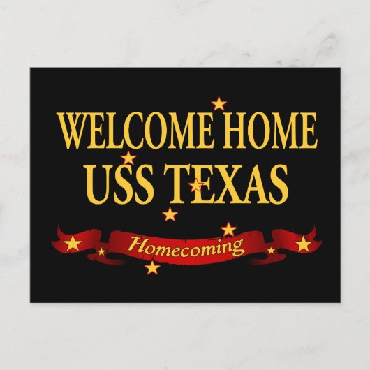 Welkom Home USS Texas Briefkaart (Voorkant)