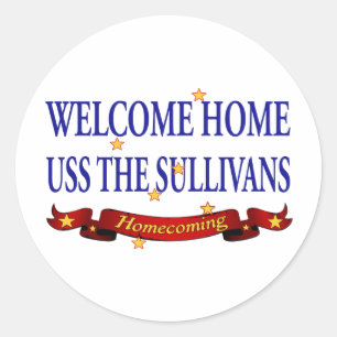 Welkom Home USS TheSullivans Ronde Sticker
