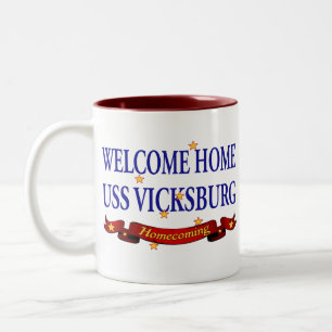 Welkom Home USS Vicksburg Tweekleurige Koffiemok