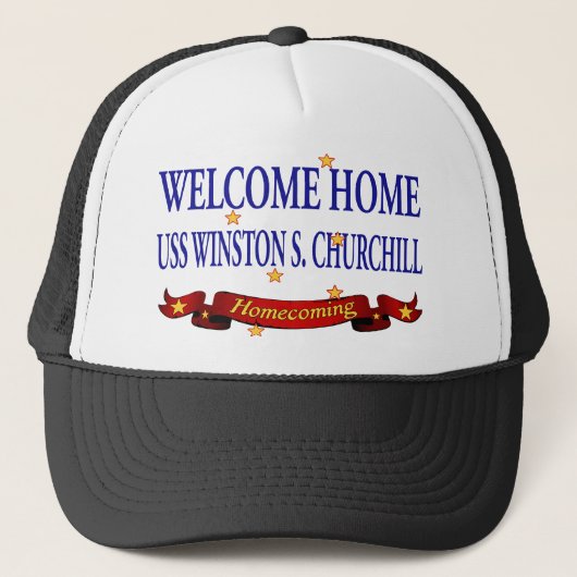 Welkom Home USS Winston S. Churchill Trucker Pet (Voorkant)