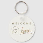 Welkom Home Vastgoed Client Minimalistisch budget Sleutelhanger (Voorkant)