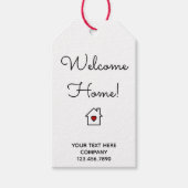 Welkom Home Vastgoed Koper Sluiten Cadeaulabel (Voorkant)