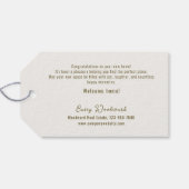 Welkom Home Vastgoed Marketing Minimalist Cadeaulabel (Achterkant Horizontaal)