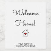 Welkom Home Vastgoed Open Huis Koper Sluiten Wijn Etiket (Enkel label)