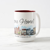 Welkom Home Vastgoed Sluitingsgeschenk Tweekleurige Koffiemok (Voorkant rechts)