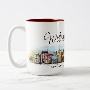 Welkom Home Vastgoed Sluitingsgeschenk Tweekleurige Koffiemok