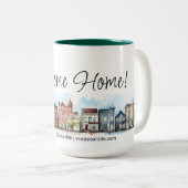 Welkom Home Vastgoed Sluitingsgeschenk Tweekleurige Koffiemok (Voorkant rechts)