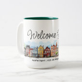 Welkom Home Vastgoed Sluitingsgeschenk Tweekleurige Koffiemok (Voorkant links)