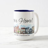 Welkom Home Vastgoed Sluitingsgeschenk Tweekleurige Koffiemok (Voorkant rechts)