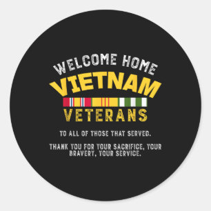 Welkom Home Vietnam Veteranen - Oud Man Vietnam Ve Ronde Sticker