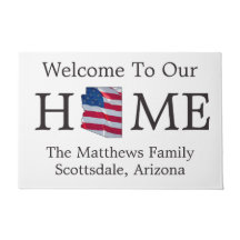 Welkom Home Vlag Verenigde Staten Arizona Kaart Do