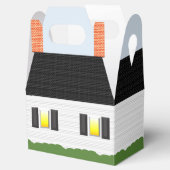 Welkom Home Witte Huis Zwart Dak Housewarming Bedankdoosjes (Geopend)