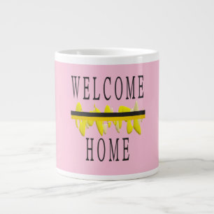 WELKOM HOME WOORDEN EN PATRONEN KUNST GROTE KOFFIEKOP