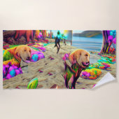 Welkom homepage Labrador Retriever Dog Strandlaken (Voorkant)