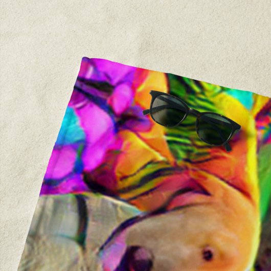 Welkom homepage Labrador Retriever Dog Strandlaken (In situ)