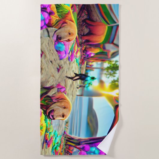 Welkom homepage Labrador Retriever Dog Strandlaken (Voorkant)