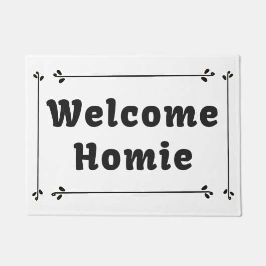 Welkom Homie in Lijst Deurmat (Voorkant)
