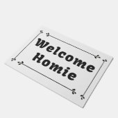 Welkom Homie in Lijst Deurmat (Schuin)
