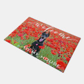 Welkom Hond foto Custom Deurmat (Schuin)