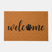 Welkom Hond Paw Huisdier Eigenaar Home Deurmat (Voorkant)