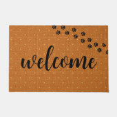 Welkom Hond Paw Prints Pet Schattige Home Deurmat (Voorkant)