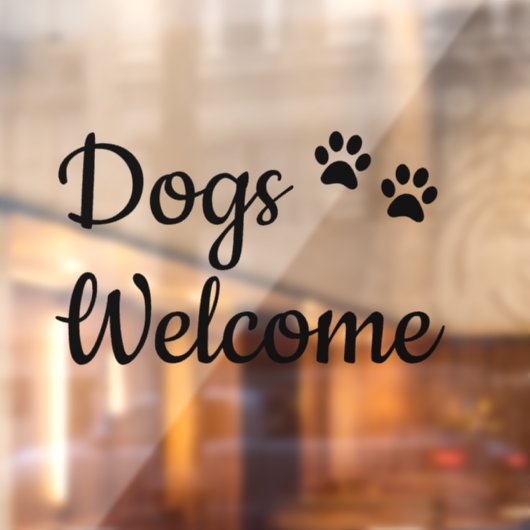Welkom honden, Dogs Friendly Storefront Sign Raamsticker (Vel 2)