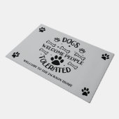 Welkom honden, mensen getolereerd deurmat (Schuin)