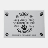 Welkom honden, mensen getolereerd deurmat (Voorkant)