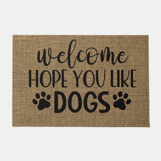 Welkom Hoop dat je van honden houdt Doormat Deurmat (Voorkant)