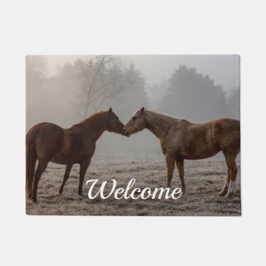 Welkom Horse Love Doormat Deurmat (Voorkant)