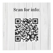 Welkom hout QR codes info hotel restaurant tafel Kubus (Voorkant)