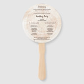 Welkom Houtkorrel Rustic Wedding Programme Handwaaier (Achterkant)