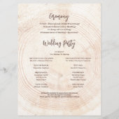 Welkom Houtkorrel Rustic Wedding Programme Programmakaart (Achterkant)