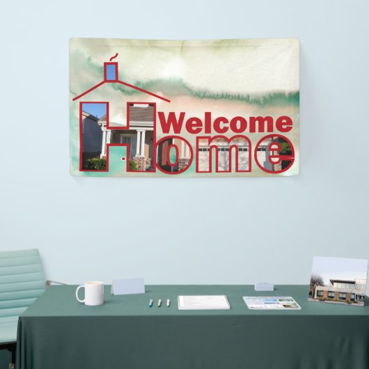 Welkom Huis aangepaste Vinyl Banner 3' x 5 (Beurs)