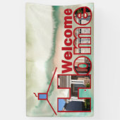 Welkom Huis aangepaste Vinyl Banner 3' x 5 (Verticaal)
