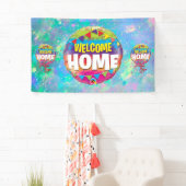 Welkom Huis aangepaste Vinyl Banner 3' x 5 (Insitu)