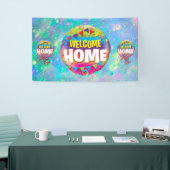 Welkom Huis aangepaste Vinyl Banner 3' x 5 (Beurs)