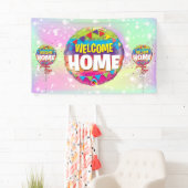 Welkom Huis aangepaste Vinyl Banner 3' x 5 (Insitu)