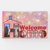 Welkom Huis aangepaste Vinyl Banner 3' x 5 (Horizontaal)