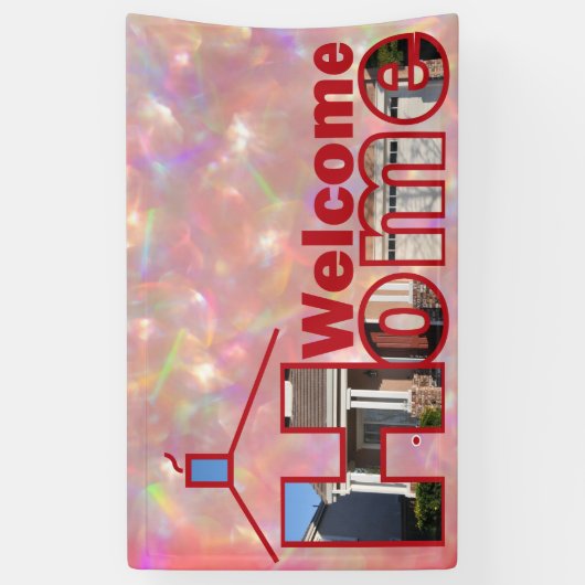 Welkom Huis aangepaste Vinyl Banner 3' x 5 (Verticaal)