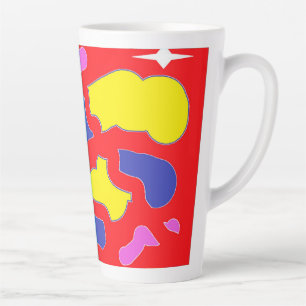 Welkom huis dat voor u rood en geel luid wordt ont latte mok