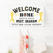 Welkom Huis Geel Lint Militair Lid Spandoek (Insitu)