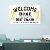 Welkom Huis Geel Lint Militair Lid Spandoek (Beurs)