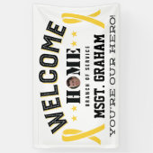 Welkom Huis Geel Lint Militair Lid Spandoek (Verticaal)