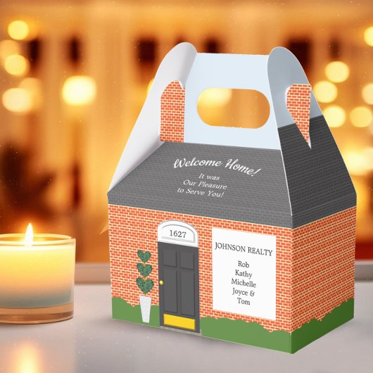 Welkom Huis Gepersonaliseerde Realtor Gift Box Bedankdoosjes